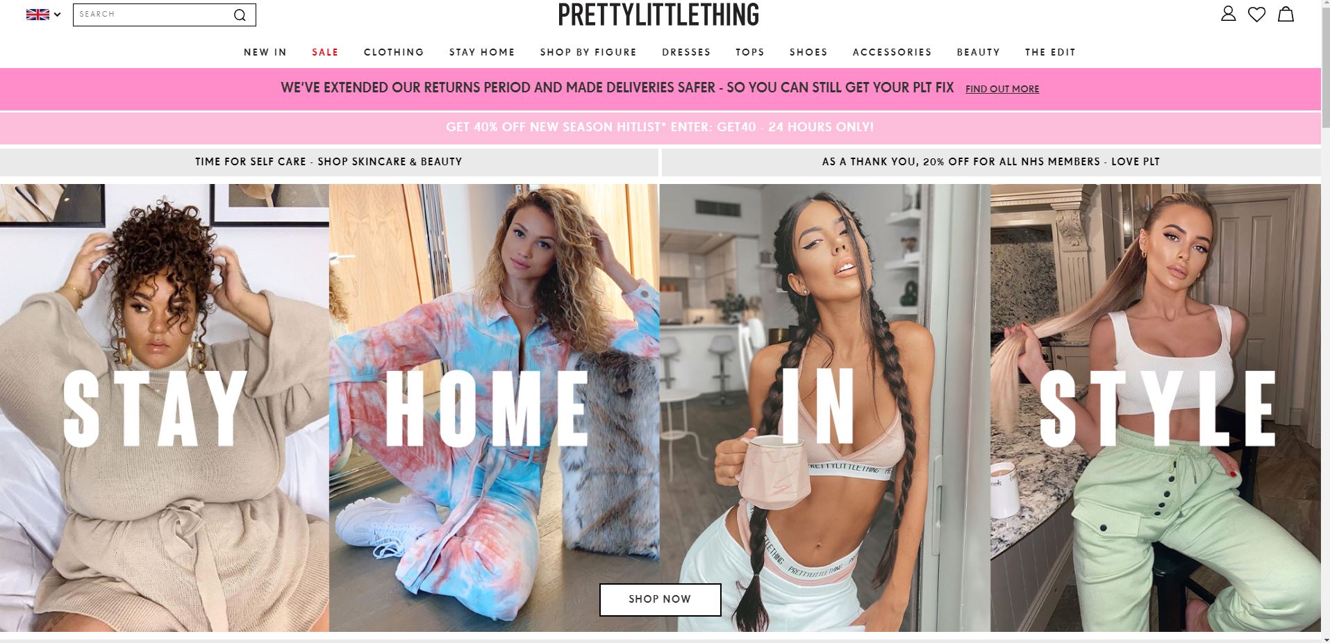 Pretty Little Thing Landing Page